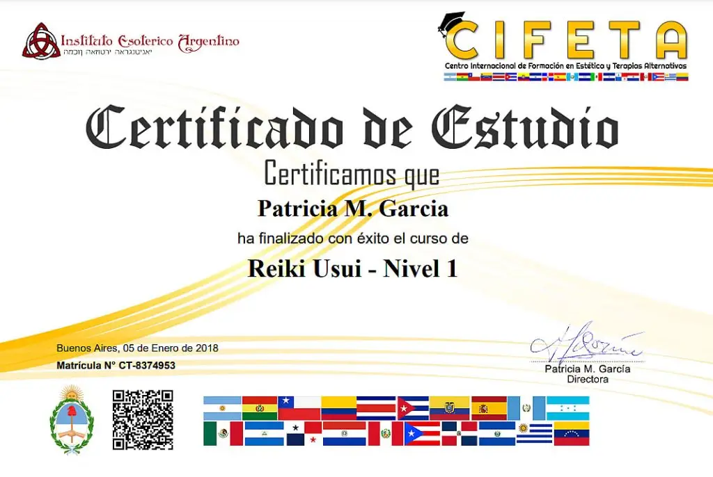 Certificado Internacional CIFETA